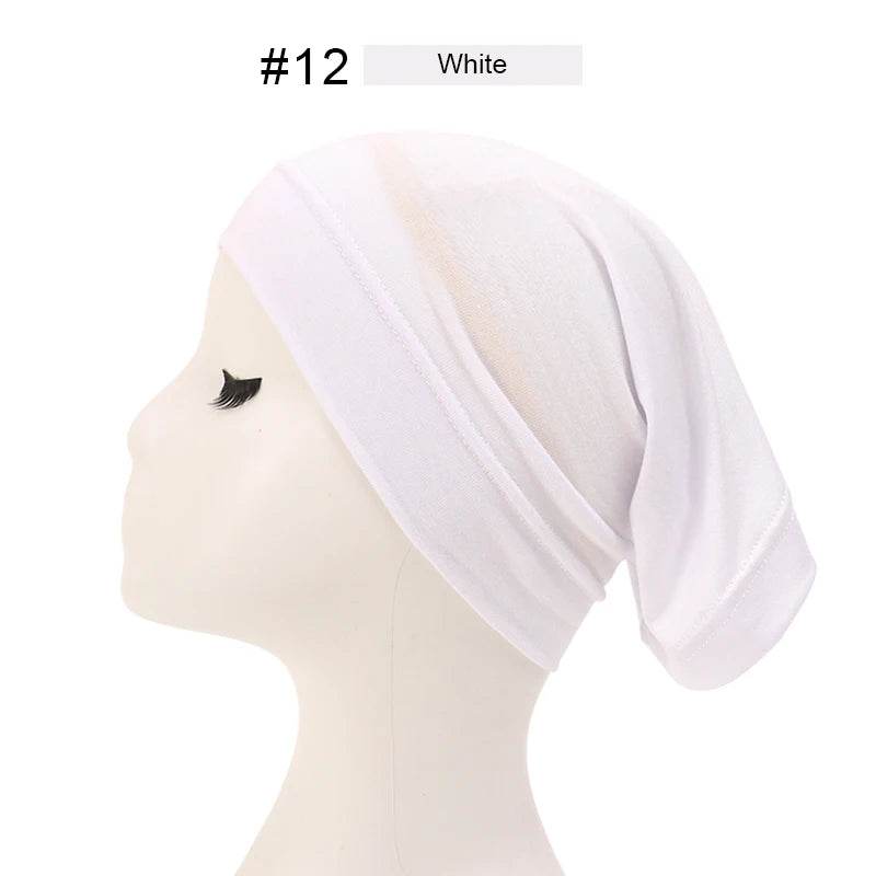 Fashion Muslim Hijab Caps Solid Underscarf Women Veil Modal Cotton Hijab Muslim Scarf Turbans Head Women's Hijabs Hat Islamic - AIAZ
