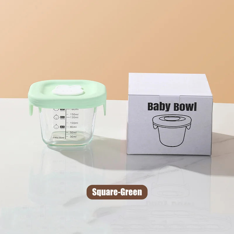 180ml Glass Baby Food Storage Jars With Lids Leakproof Snack Puree Containers For Toddlers Freezer Microwave Safe Feeding Bowls