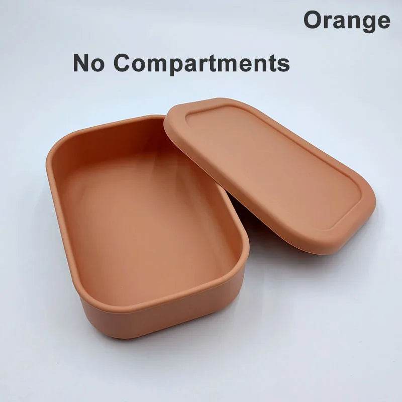 Personalized Name Lunch Box 3 Compartment Silicone Bento Box Portable Leak Proof Microwave Oven Lunch Box Picnic Food Container - AIAZ