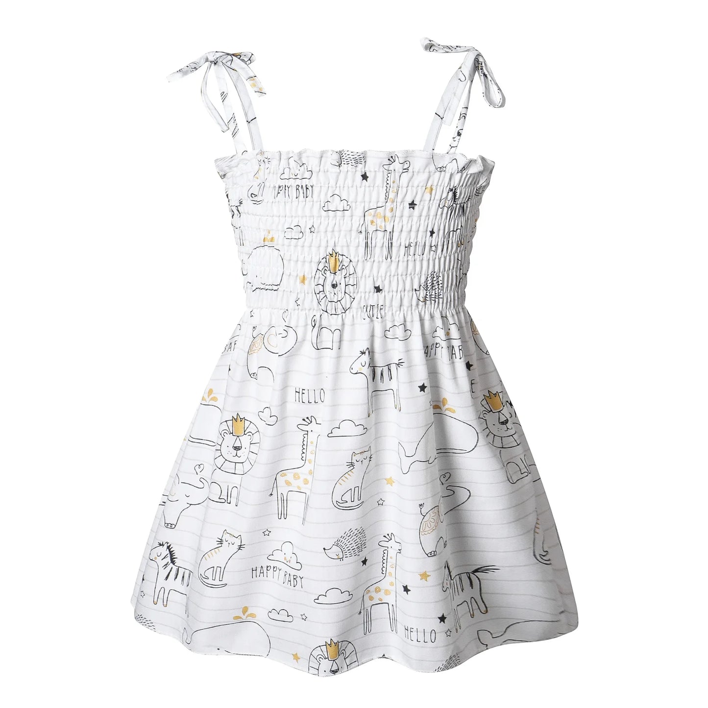 ‌2025 Summer Girls Princess Beach Dress Strapless Floral Print Sleeveless Party Wear Toddler Solid Color Casual Fashion 1-6Y