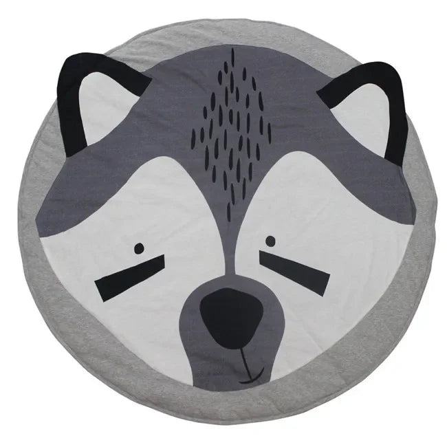 Cartoon Animals Baby Play Mats Pad Toddler Kids Crawling Blanket Round Carpet Rug Toys Mat For Children Room Decor Photo Props