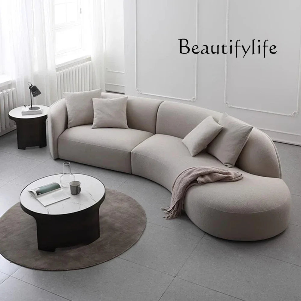 Curved Living Room Floor Sofas Lounge Modular Luxury Canape Salon Decoration  Armrest Designer Sofa Wedding Elastico Background