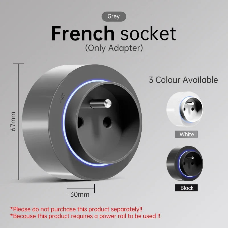 Wall Power Track Socket EU UK US FR Korea Standard Type-C Universal Mobile Plug Adapter Home Kitchen Office Pop Electric Outlets