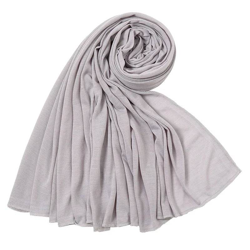 Hot Muslim Fashion Woman Soft Hijabs Scarf Shawl Plain Cotton Jersey Scarves Turban Women Long Shawls Head Wrap Headband Abaya - AIAZ