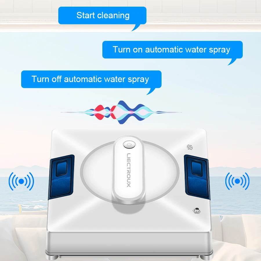 Robot Window Cleaner LIECTROUX YW509,4-Way Water Spray,Home Wall Glass Window Robot Vacuum Cleaner,Updated Laser,Smart Memory - AIAZ