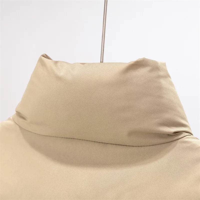 Elegant Chic Vests Fashionable Sleeveless Stand Collar Zipper Basic Autumn Winter Jacket Thick Warm Casual Women Vest Jacket ﻿ - AIAZ