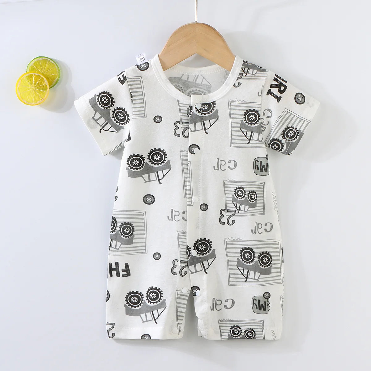 2025 New Baby Onesies Climbing Clothes Pure Cotton Summer Newborn Boys Girls Rompers Short-Sleeved Thin Harness Infant Clothes