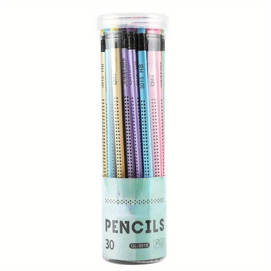 30 HB pencils, pre sharpened pencils with top eraser, school supplies, student pencil case - AIAZ