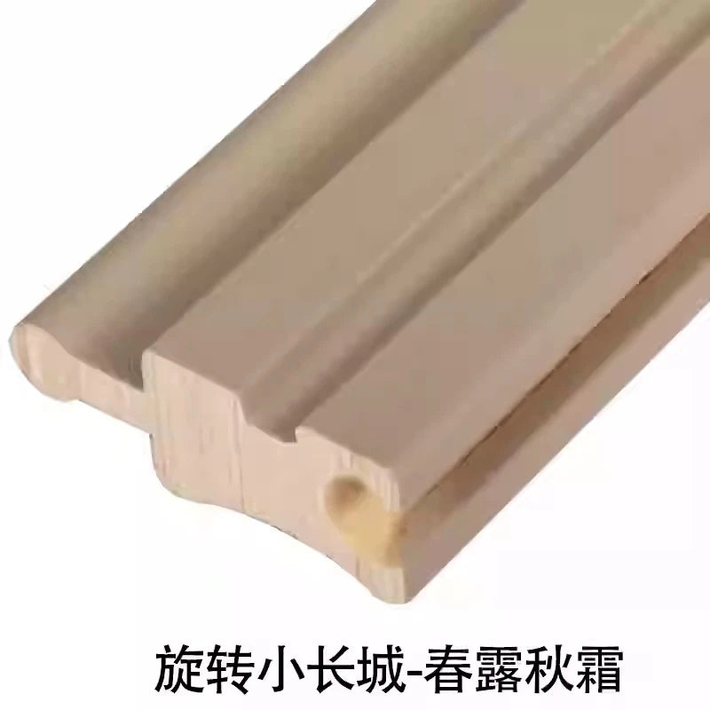 6 pieces 2.3M Rotating Solid Wood Grille Panel - Small Great wall Wrapped Cylinder Curved Internet Red Background Wall