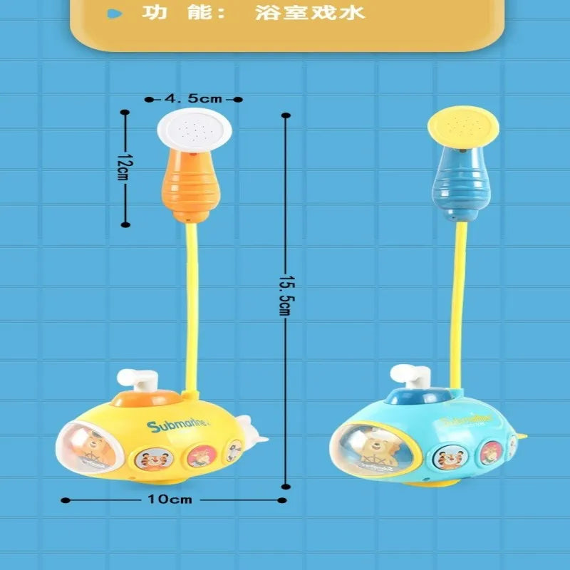 Radish Submarine Shower Baby Bath Toy Infant Play Electric Shower Children Play Water Bath Artifact