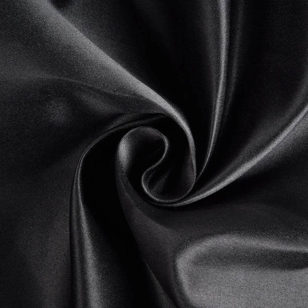 2022 Women Elegant Black Dress Half High Collar High Waist A-Line Dresses Slim Fit Midi Dress Office Lady Female Solid Vestidos - AIAZ