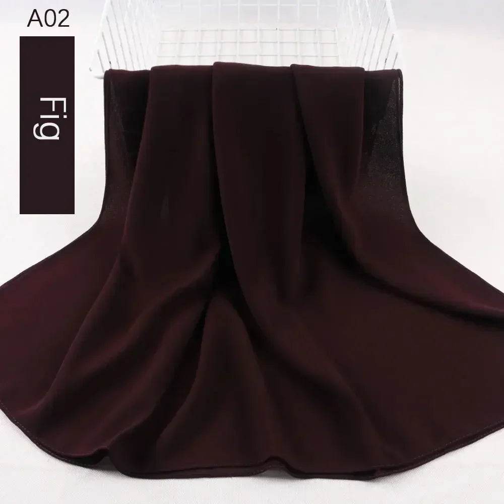 Muslim Women Chiffon Hijab Scarf Chiffon Soft Hijabs Shawl Long Scarves Wrap Headscarves For Muslim Fashion - AIAZ