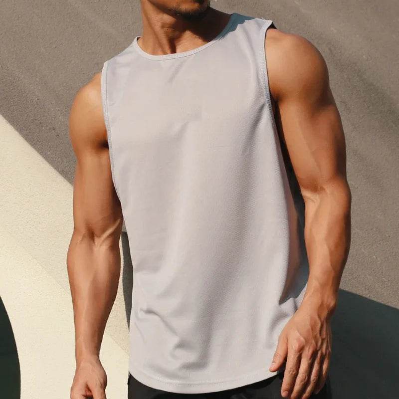 Men's Clothing Bodybuilding Gym T-shirts for Men Basketball Man Sleeveless Shirt T-shirt Vest Summer Clothes Tops Tees - AIAZ