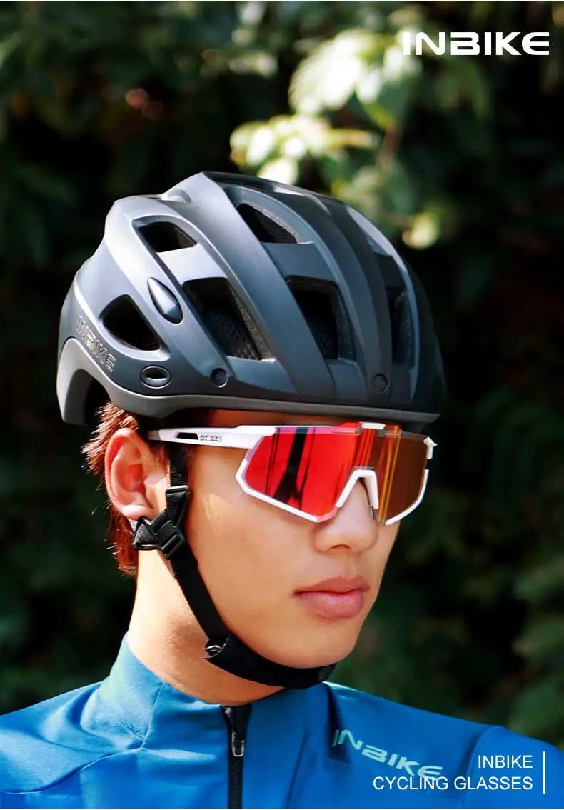 INBIKE Photochromic Cycling Sunglasses Professional Road Bike Riding Glasses for Men Bicycle Windproof Sand Goggles Bike Eyewear