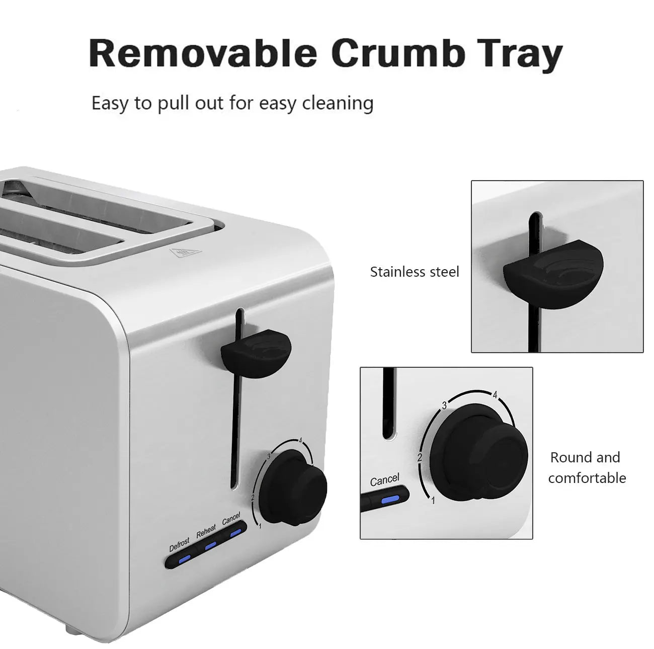 Kitchen Appliance Breakfast Bread Toaster Machine Smart Toaster Sandwich Maker 2 Slice Burger Toaster