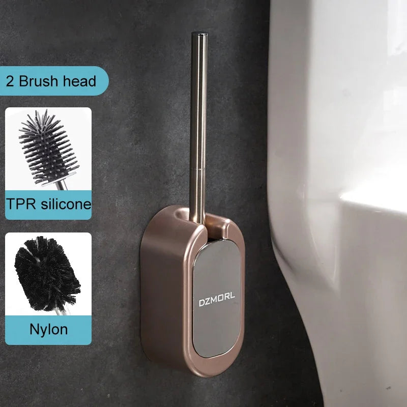 Golden Paper Holder Wall-mounted Toilet Brush Plastic Creative Toilet Paper Box Nordic Trash Can Waste Bins Bathroom Accessories