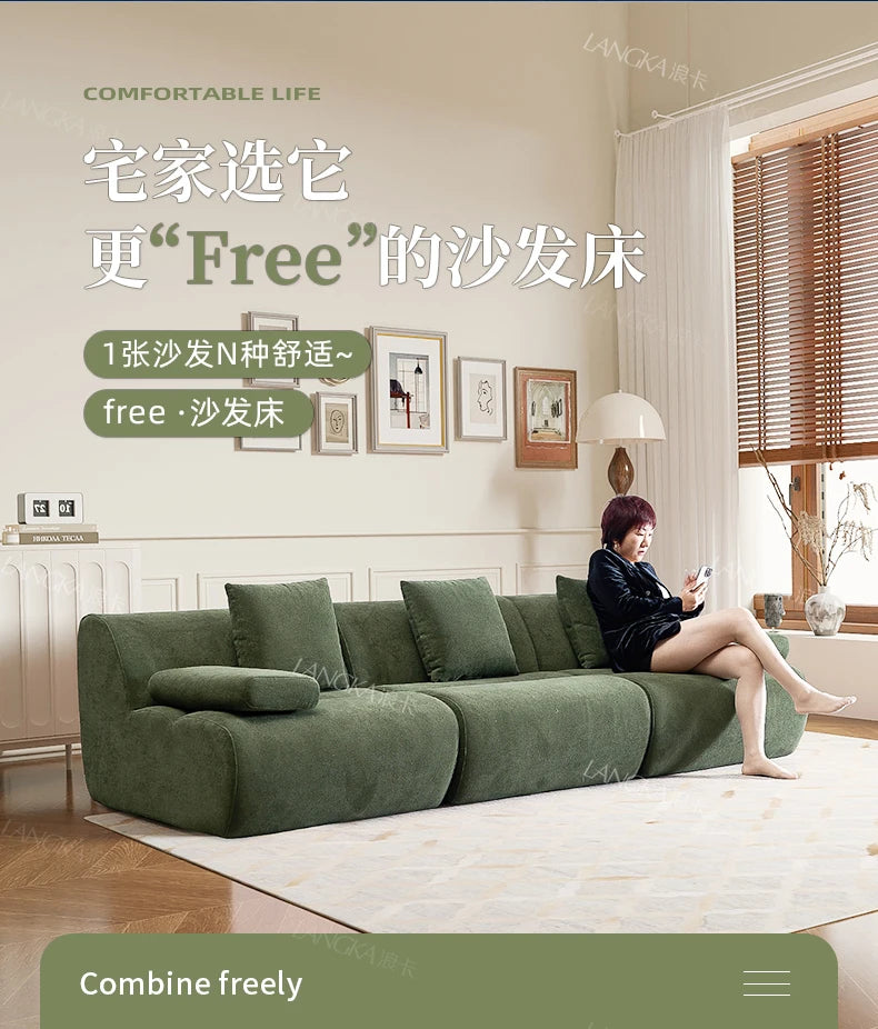 Design Large Green Sofas European Filler Armrest Salon Living Room Sofas Compressed Bedroom Lazy Divano Compresso Home Furniture