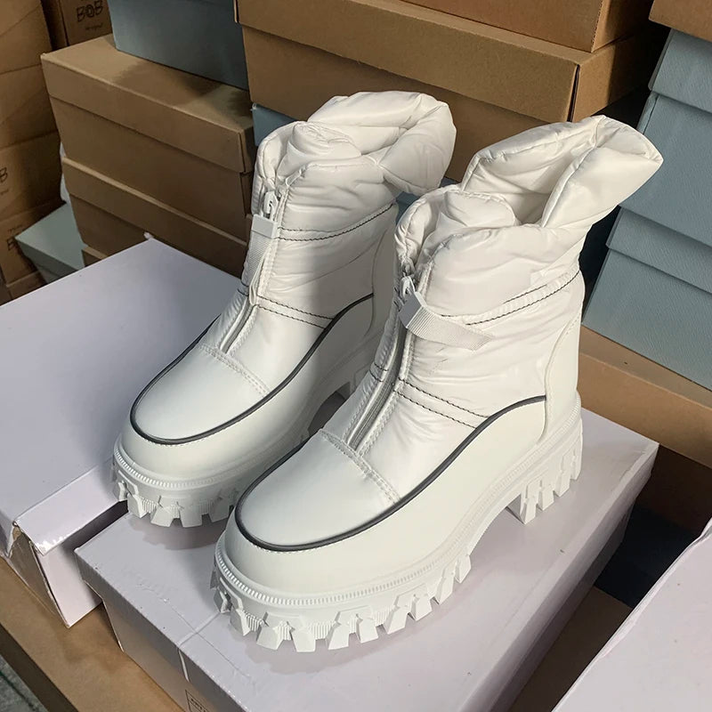 2024 Winter Snow Boots Women Plus Velvet Thickened Cold-resistant Warm Cotton Shoes Waterproof Non-slip Thick Sole