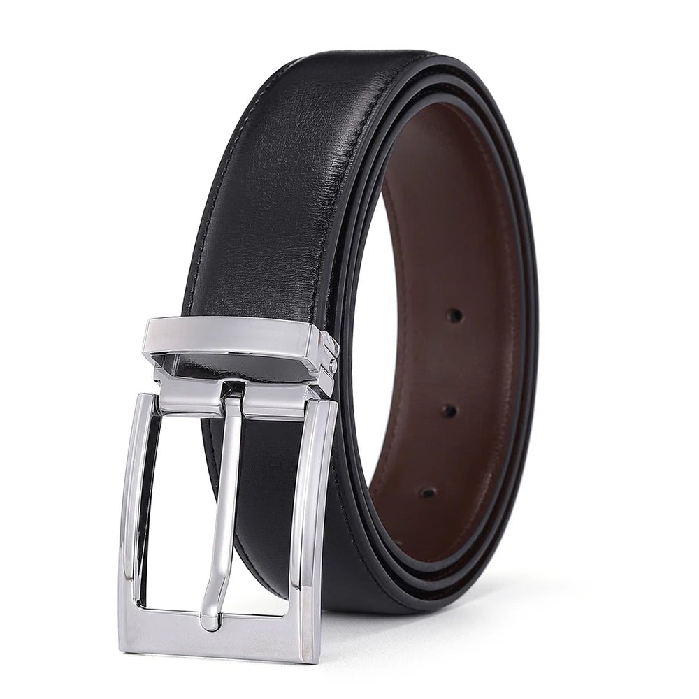 Pin Buckle Cowskin Belts for Men High Quality Men's Leather Belt Designer Strap Male Fashion Luxury Brand Waist Accessories