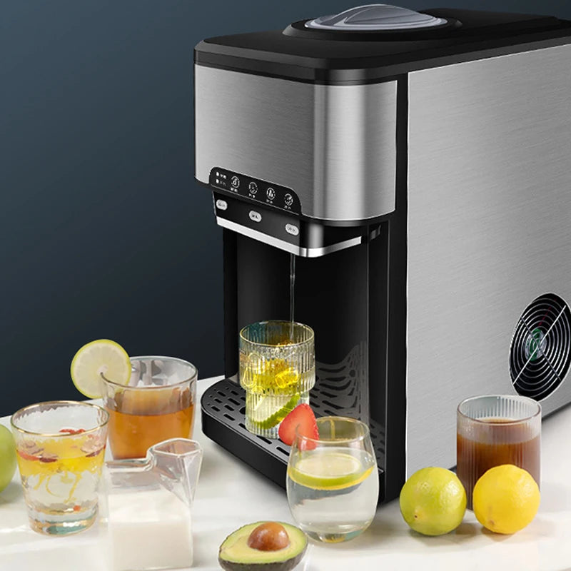 Drinking water ice Maker, 48lbs Daily Ice Cube Makers,Stainless Steel Ice Makers Countertop,Tabletop Ice Maker Machine