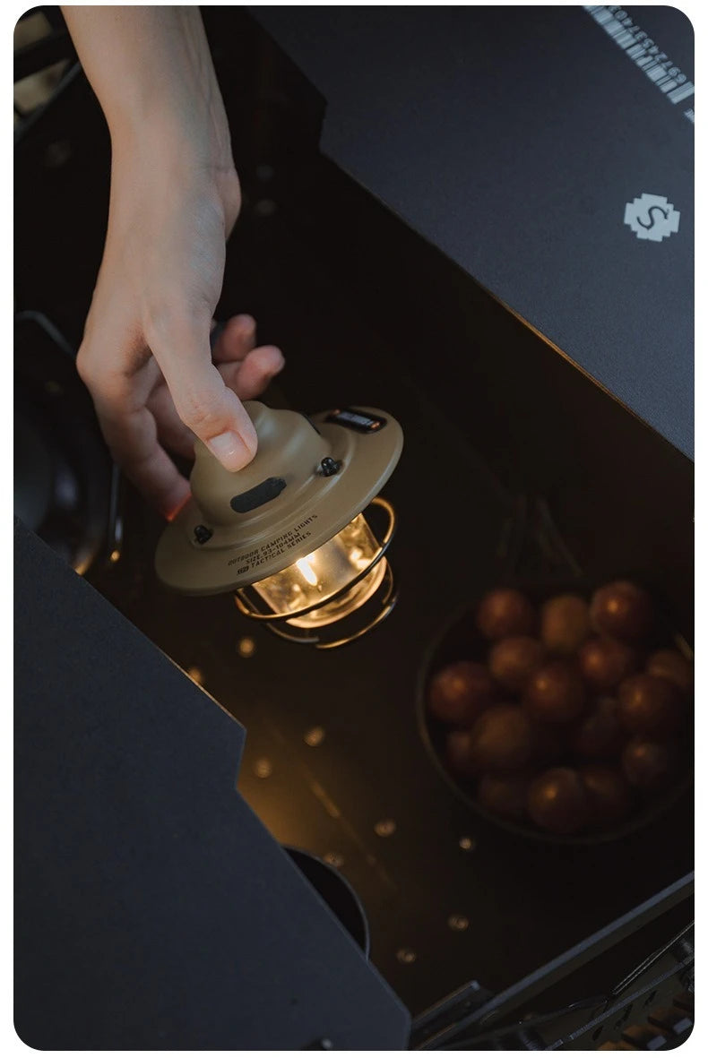 Shine Trip Outdoor Retro Smalldroplight, Campsite Lamp, Atmosphere Lamp, USB Charging Tent Light, LED Camping Hangling Lamp