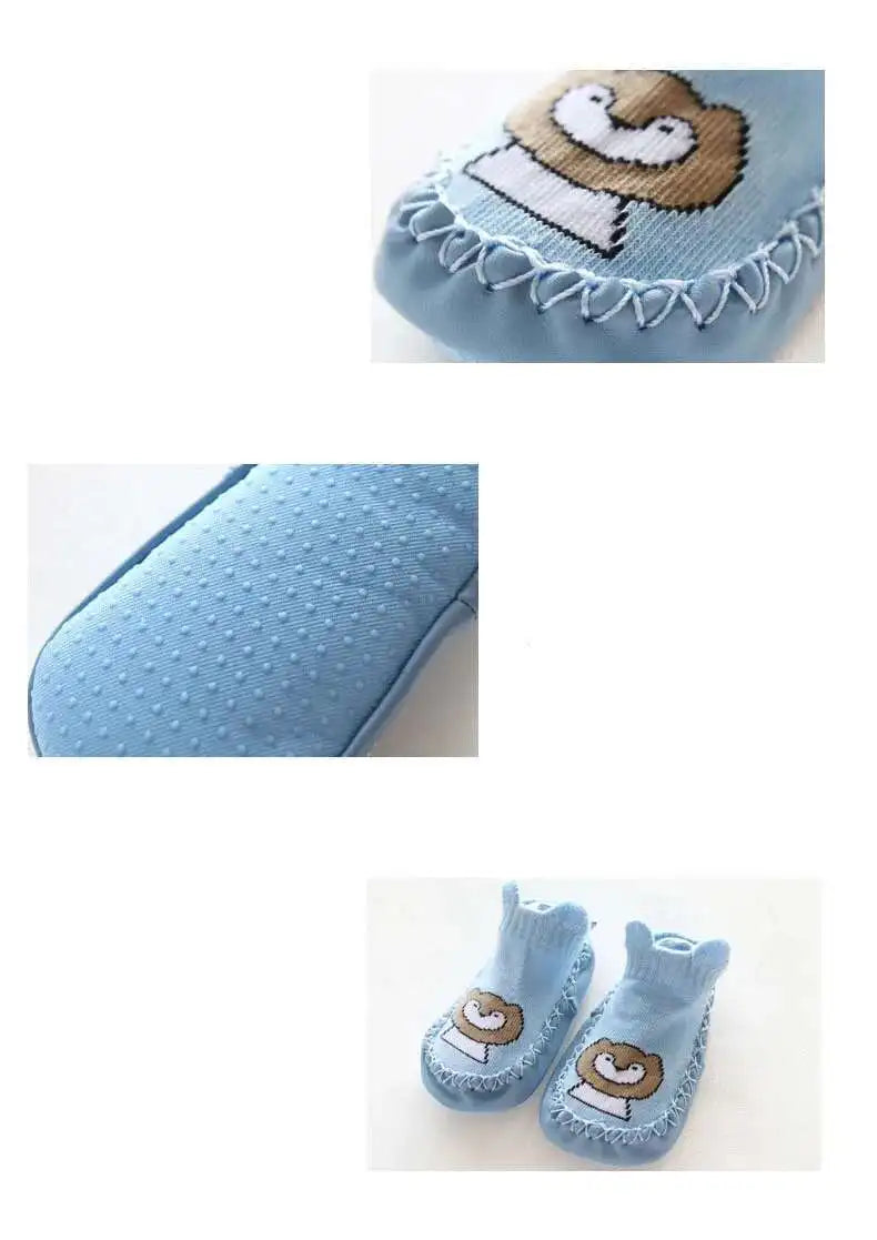 1 Pair Fashion Cute Baby Socks With Rubber Soles Infant Spring Autumn Winter Children Floor Socks Shoes Anti Slip Soft Sole Sock