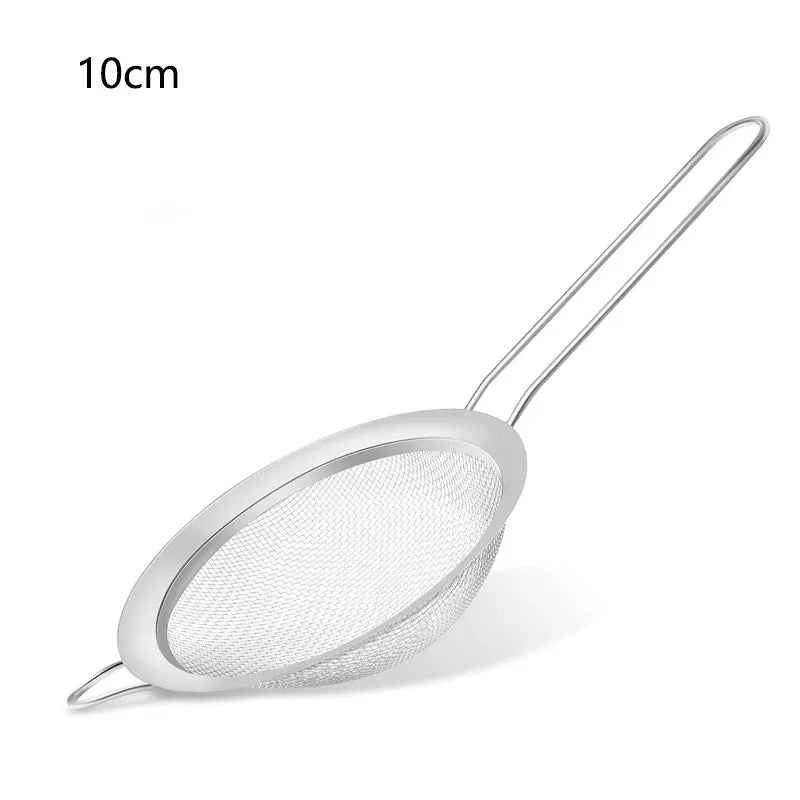 Stainless Steel Sieve Mesh Filter Slotted Spoon Kitchen Essential 3 Pack Fine Food Strainer with Long Handle for Cooking