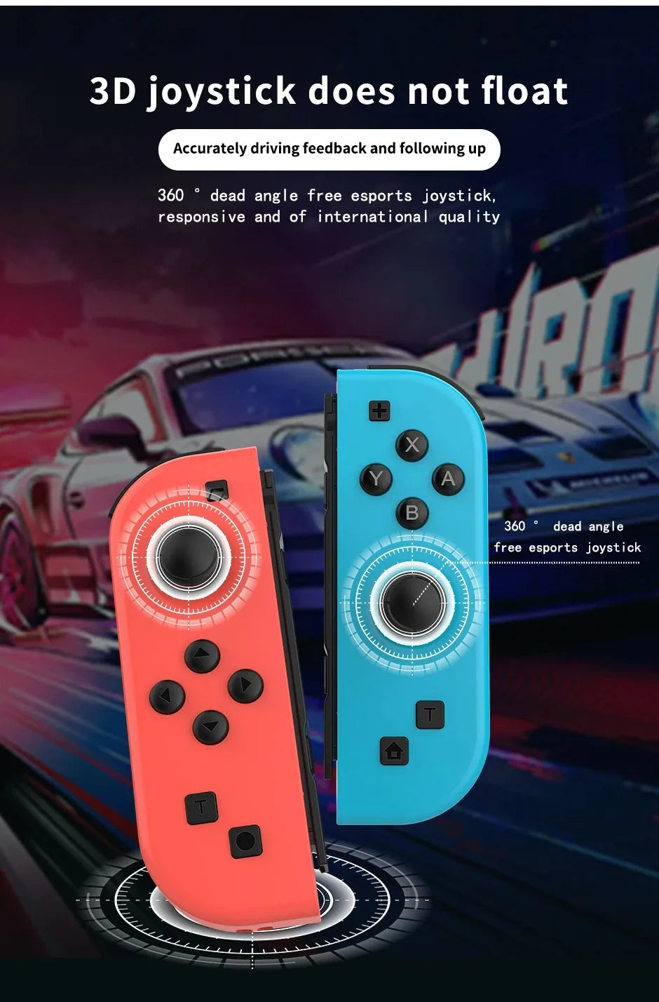 Wireless Gamepad For Switch/OLED/IOS/Android/PC Bluetooth Controller Joystick With Trubo Wake UP 6 Axis Gyro Joycon Game Console
