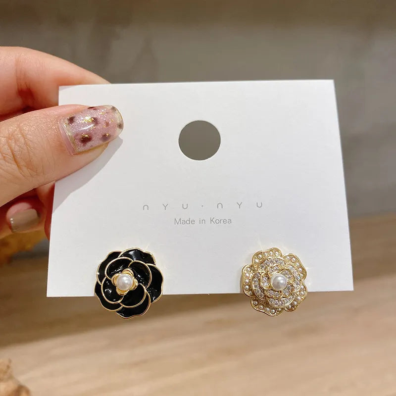 New High-end Atmosphere Decoration Shine Fashion Women Temperament Personality Exaggerated Earring Wedding Jewelry Birthday Gift