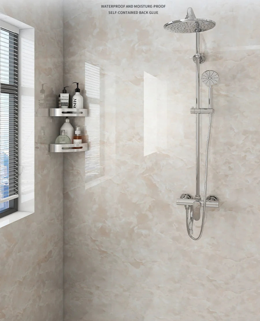 20 Meters Adhesive Wallpaper Bathroom Waterproof Stickers Toilet Wall Renovation Formaldehyde-Free Kitchen Decor Wall Stickers