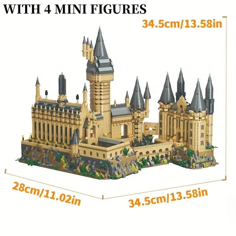 Micro Bricks City Creative Medieval Magic Castle Series School Architecture Palace Model Building Blocks Gifts Kid Assembly Toys - AIAZ