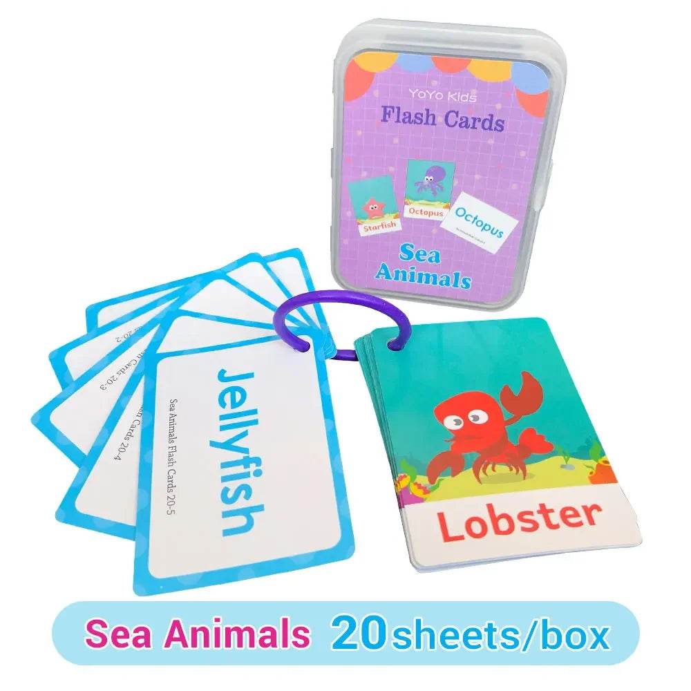 Kids English Words Learning Flashcards Reading Enlightenment Cards Home School Educational Toys Montessori Teacher Teaching Aids - AIAZ
