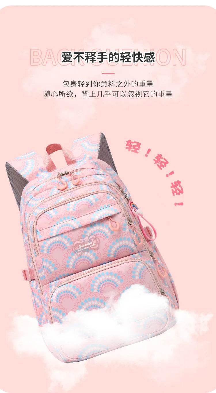 School Bags Girls Casual Travel Backpack Children Middle School Students Backpacks Business Oxford Waterproof Rucksack No Wheel - AIAZ