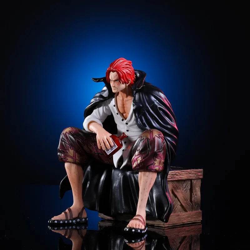 17cm One Piece Shanks Anime Figures Film Red Yonko Red Hair Shanks Action Figure PVC Statue Figurine Model Decoration Doll Toys - AIAZ