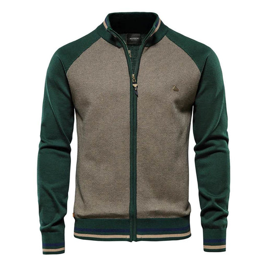 AIOPESON Spliced Cardigan Men Streetwear Casual High Quality Cotton Sweater Men Winter Fashion Brand Cardigans for Men - AIAZ