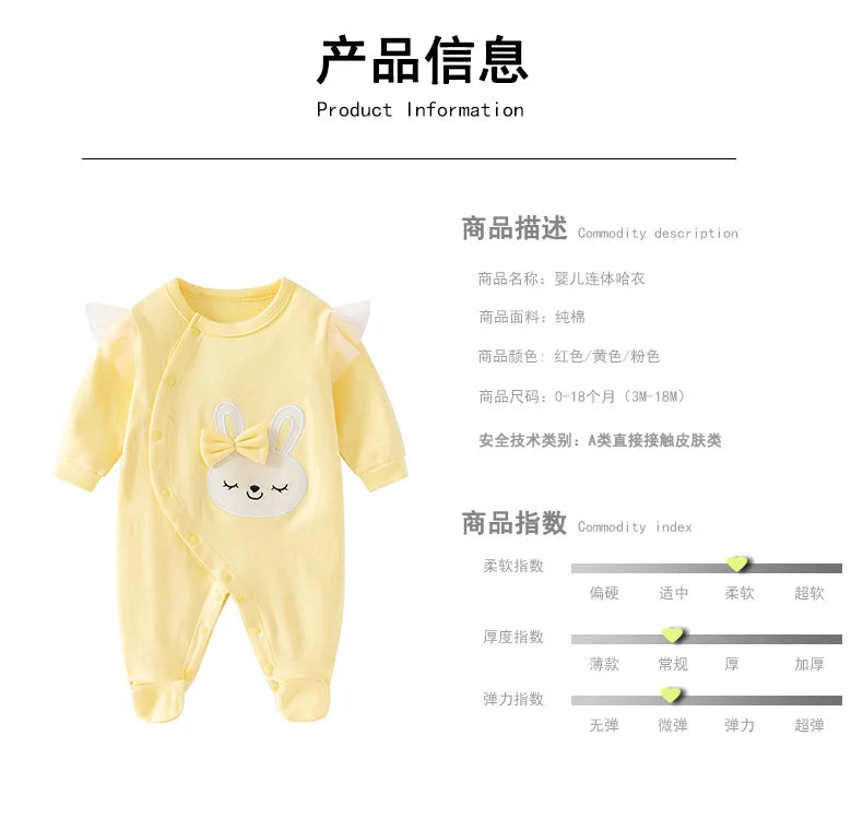 Newborn Baby Clothes Spring Baby Romper Princess style girls Sleepsuit Girl Sleepwear One-pieces Jumpsuit Baby Clothing Jumpsuit