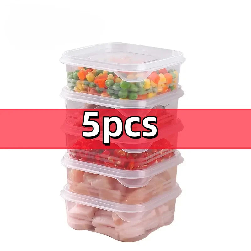 Stackable Food Storage Boxes with Lids - Microwave Safe Containers for Meat, Veggies, Fruits & Grains - Kitchen & Camping Use
