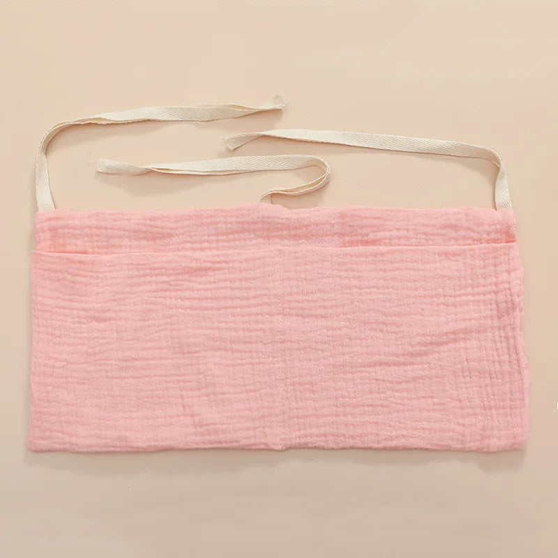 Baby Crib Organizer Cot Caddy Bed Storage Bag 2 Pockets Bedside Hanging Diaper Nursery Organizer for Diapers Toys Clothing