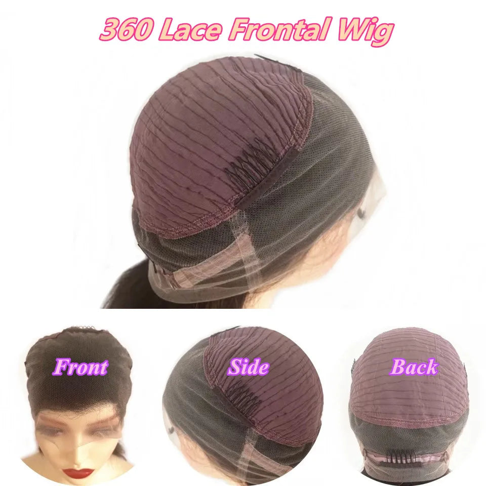 Balayaga Brown Blonde Highlight Human Hair Silk Top Wigs Brazilian Bleached Knots Glueless 13x6/360 Lace Frontal Human Hair Wigs
