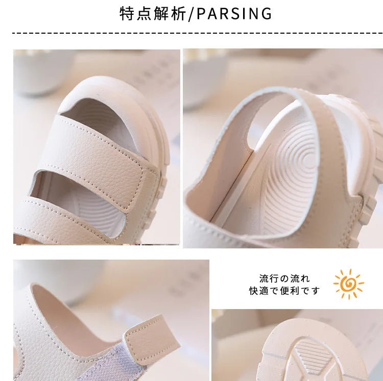 Kids Sandals Children Summer Beach Shoes for Boys Girls Toddlers Little Boy Sandals Fashion 2023 New Toes-covered Anti-kick Soft