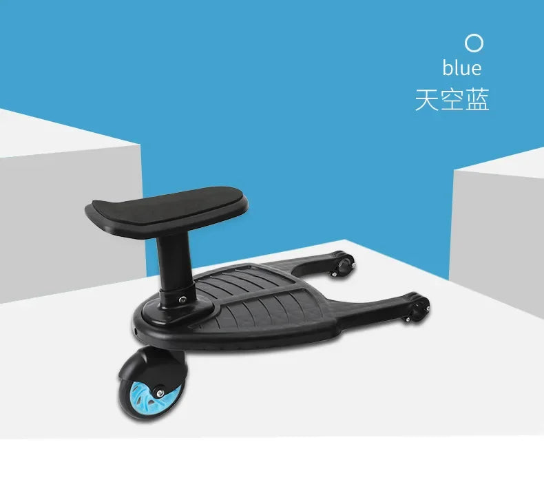 Universal Strollers Step Board Adapter with Seat Second Child Jogger Twins Scooter Baby Pram Hitchhiker Bumper