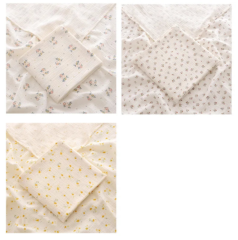 Ins Baby Blanket Muslin Swaddle 2 Layer Cotton Receive Blankets for Newborn Bath Towel Summer Bedding Baby Items Mother Kids