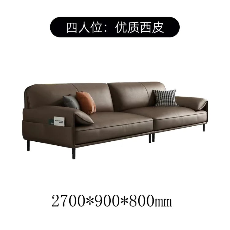 Comfortable Adult Sofa Simple Modern Leather Italian Light Luxury Sofas Business Reception Designer Sillon Cama Home Furniture