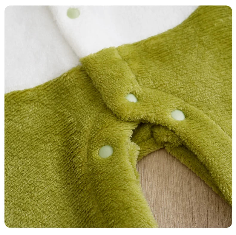 Winter Dinosaur Clothes Spring Flannel Baby Boys Girls Clothing Cartoon 0-18 months Newborn Baby Newborn Long Sleeve Embroidery