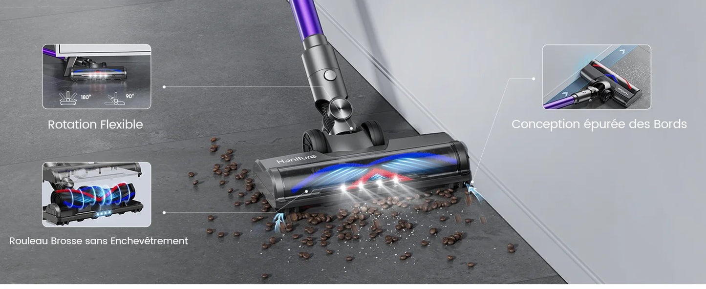 Honiture S14 Cordless Vacuum Cleaner 450W 38000PA Handheld Removable Battery Wireless smart Home Appliance 50 mins