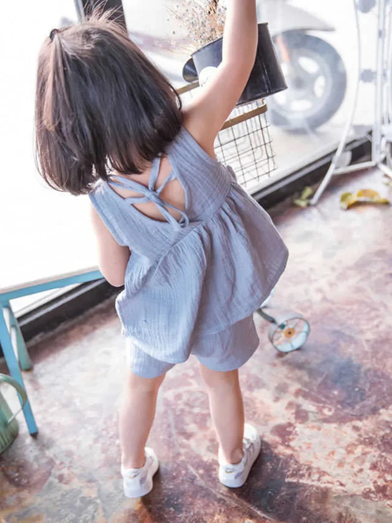 Baby Girl Cute Sets Cotton Tops + Short Pants Clothing Sets Kids Girl Summer Toddler Clothes