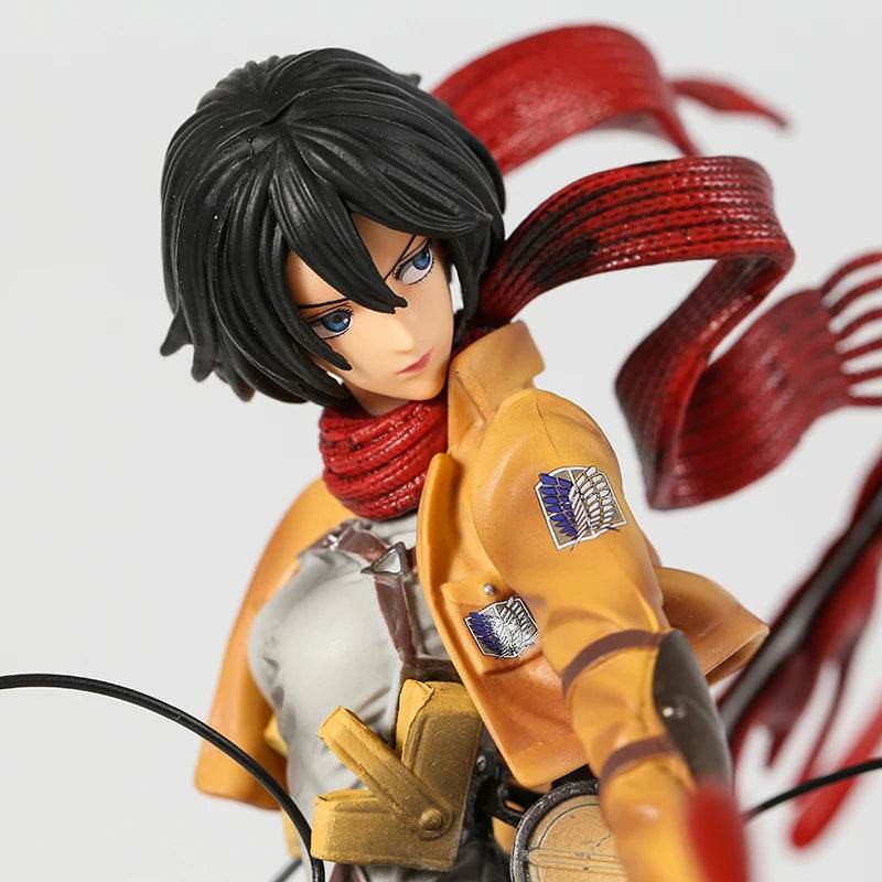 Levi Figure Mikasa Ackerman Eren Jaeger Figurine Anime Model Doll Toy 36cm - AIAZ