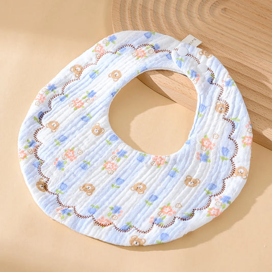 Pure Cotton Baby Bib A-Class Cotton Gauze Children's Bib Soft Six-Layer Gauze Newborn Spit Cloth