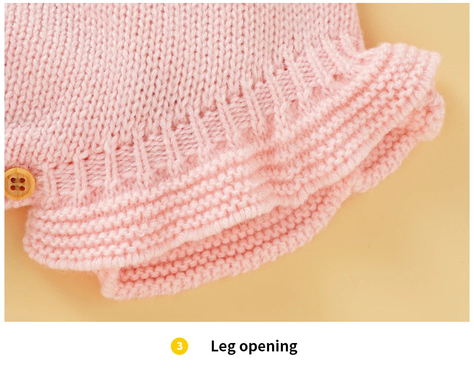 Knitted Acrylic Spaghetti Straps Sleeveless Baby Girls Summer Rompers Portable Infant Jumpsuit Toddler Bodysuit For 0-18 Months