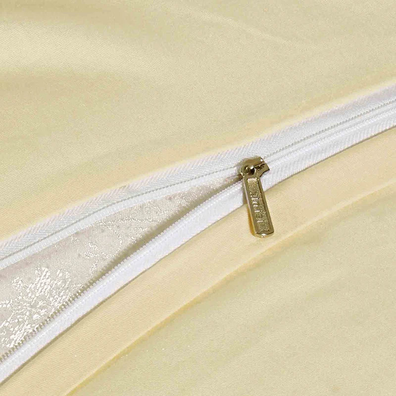 Sliver Gold Luxury Silk Satin Jacquard duvet cover bedding set queen king size Embroidery bed set bed sheet/Fitted sheet set